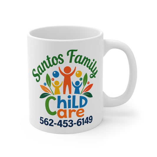 Santos Family Child Care Mug 11oz White Ceramic