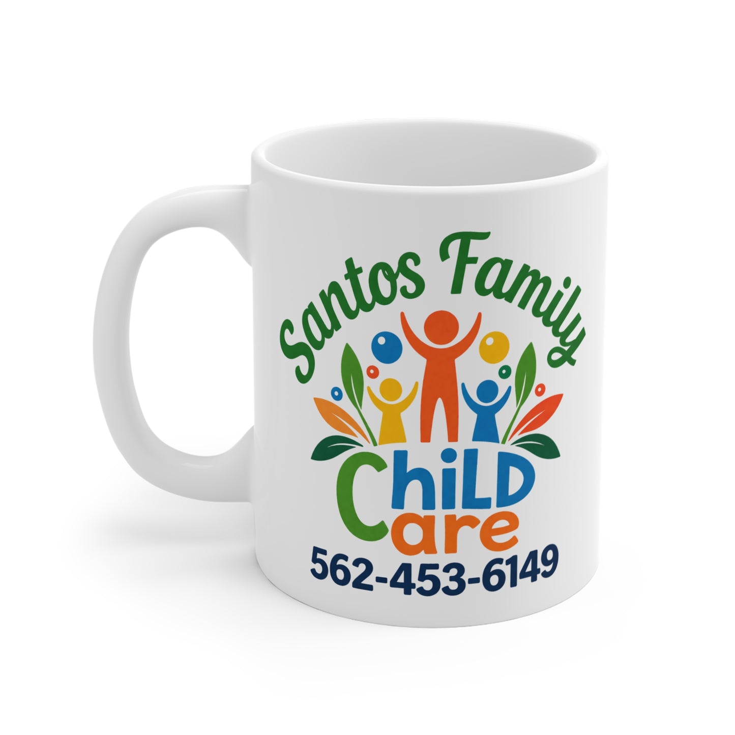 Santos Family Child Care Mug 11oz White Ceramic