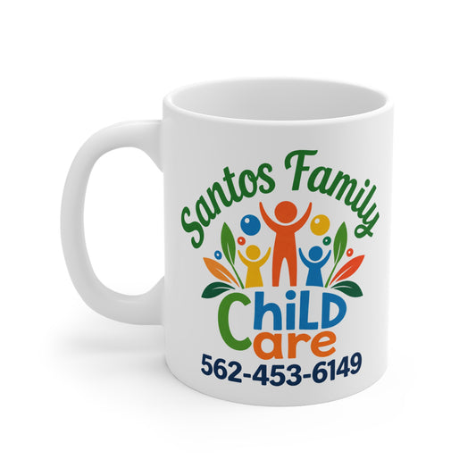 Santos Family Child Care Mug 11oz White Ceramic